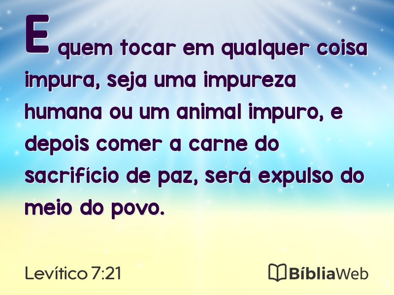 Levítico 7:21 em imagem para compartilhar
