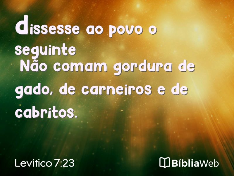 Levítico 7:23 em imagem para compartilhar