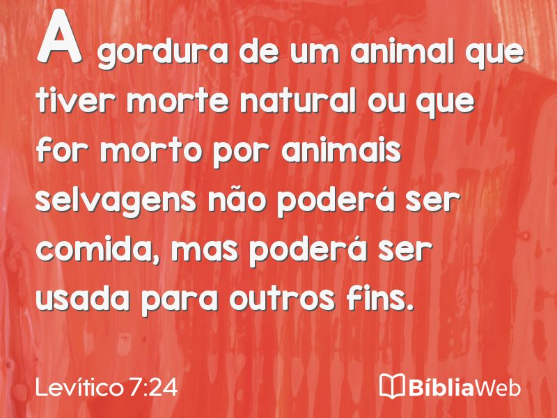Levítico 7:24 em imagem para compartilhar