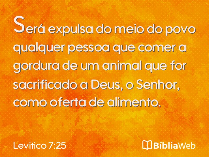 Levítico 7:25 em imagem para compartilhar