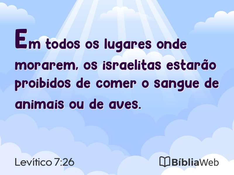 Levítico 7:26 em imagem para compartilhar