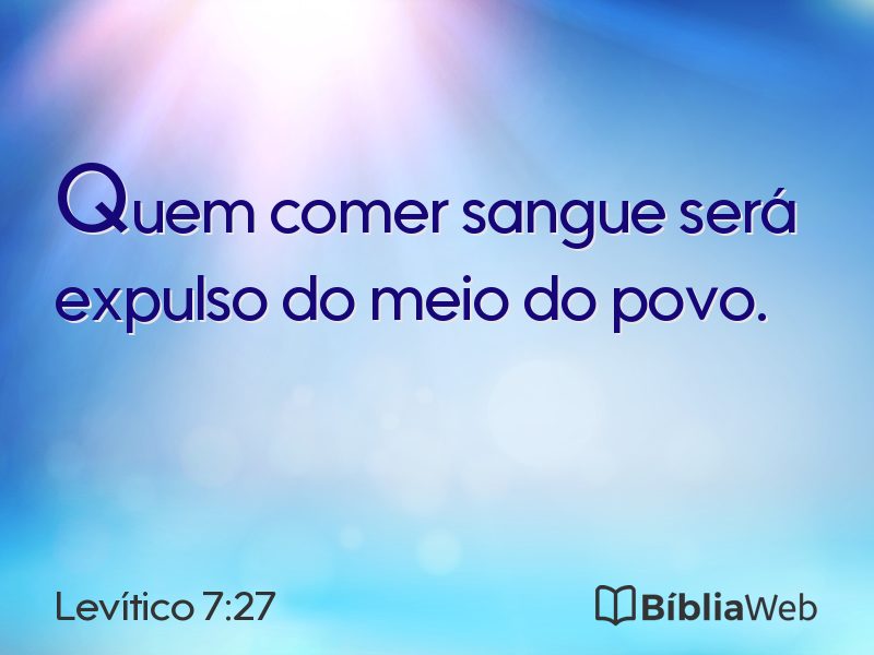Levítico 7:27 em imagem para compartilhar