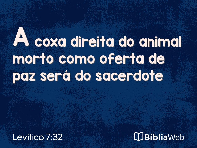 Levítico 7:32 em imagem para compartilhar