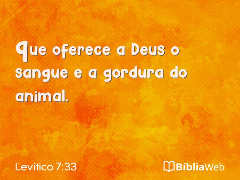Levítico 7:33 em imagem para compartilhar