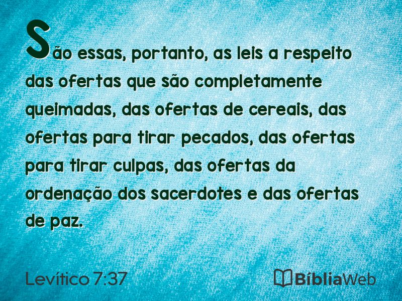 Levítico 7:37 em imagem para compartilhar