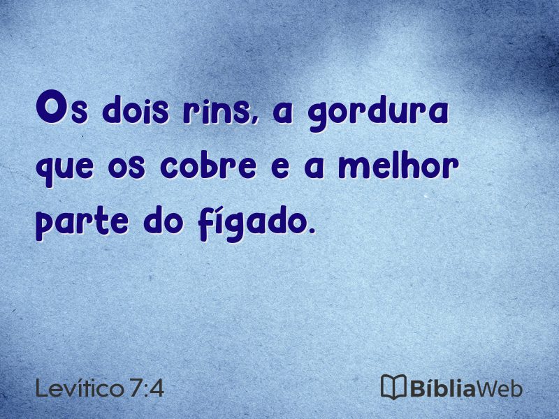 Levítico 7:4 em imagem para compartilhar