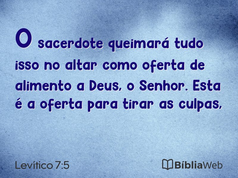 Levítico 7:5 em imagem para compartilhar