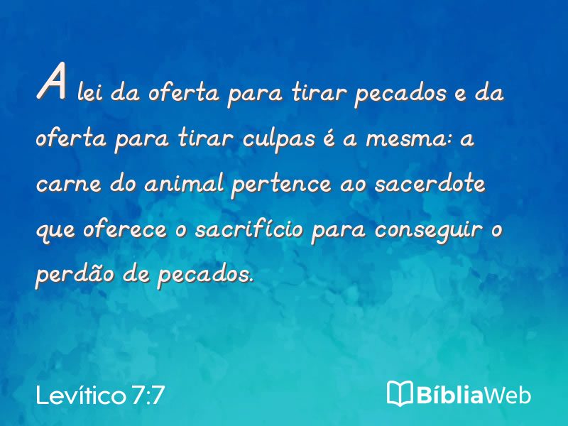Levítico 7:7 em imagem para compartilhar