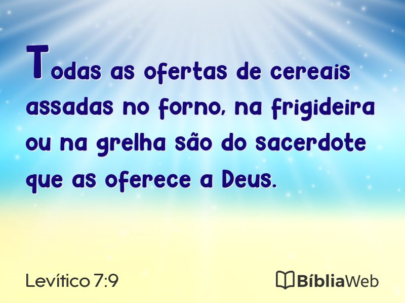 Levítico 7:9 em imagem para compartilhar