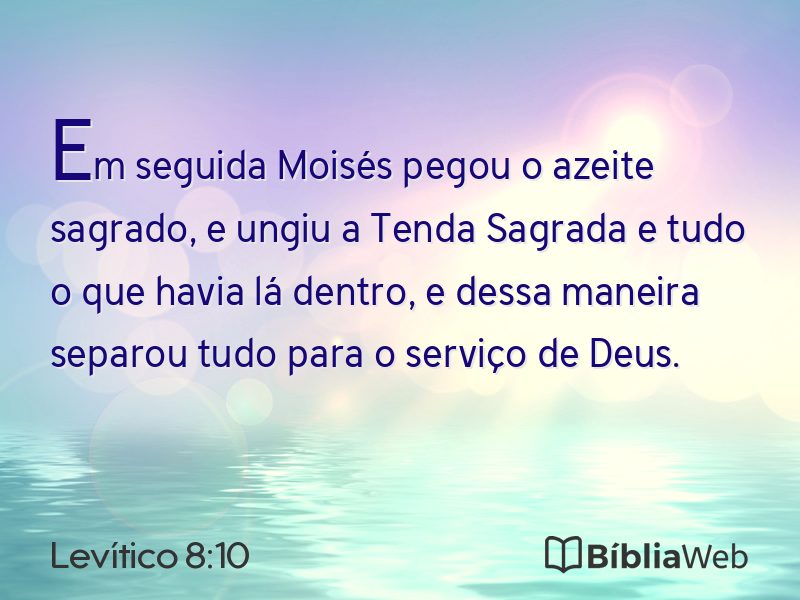 Levítico 8:10 em imagem para compartilhar