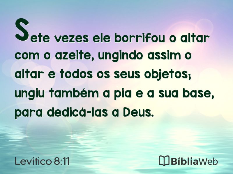 Levítico 8:11 em imagem para compartilhar