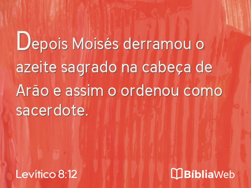 Levítico 8:12 em imagem para compartilhar