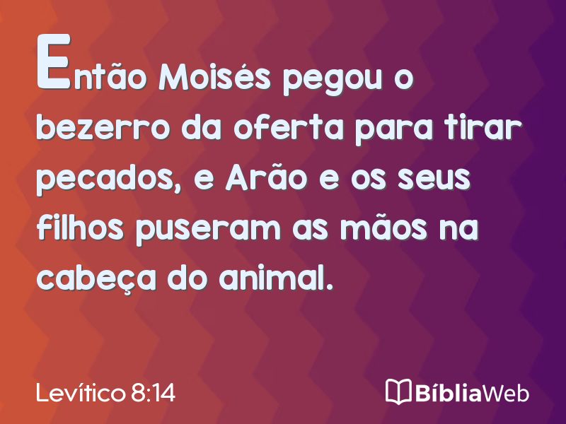 Levítico 8:14 em imagem para compartilhar