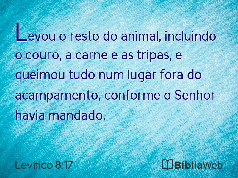 Levítico 8:17 em imagem para compartilhar
