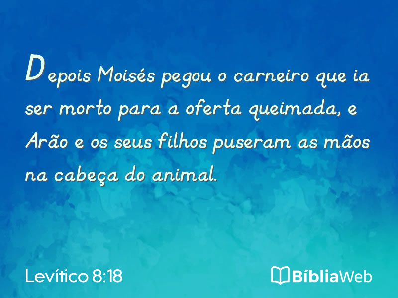 Levítico 8:18 em imagem para compartilhar