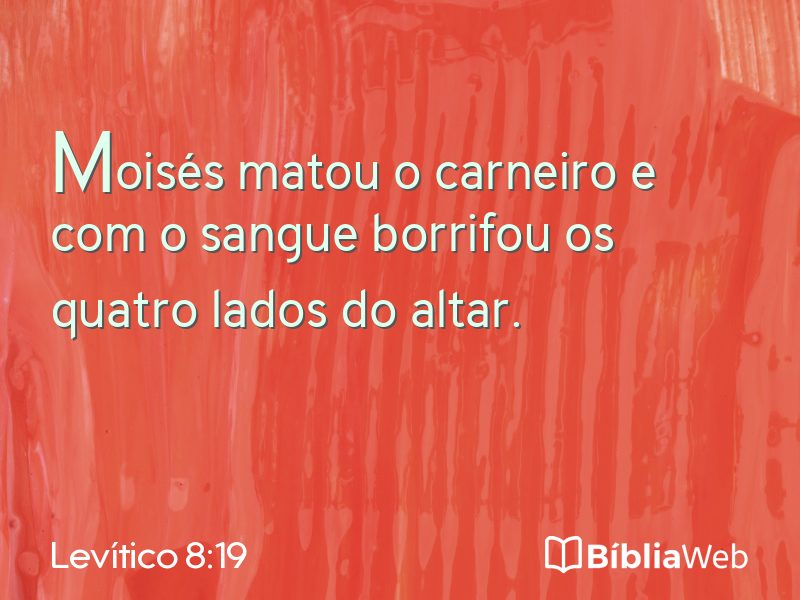 Levítico 8:19 em imagem para compartilhar