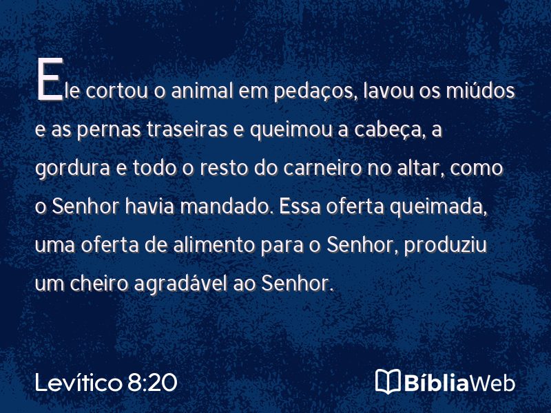 Levítico 8:20 em imagem para compartilhar