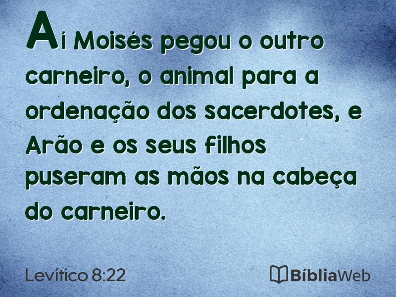 Levítico 8:22 em imagem para compartilhar