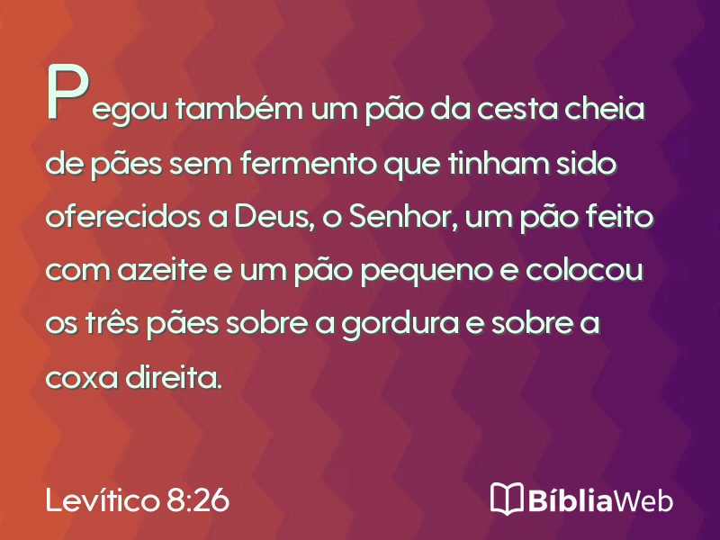 Levítico 8:26 em imagem para compartilhar