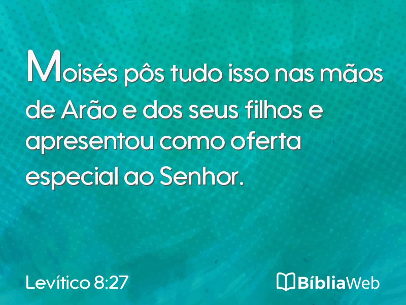 Levítico 8:27 em imagem para compartilhar