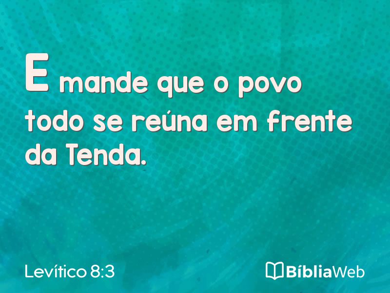 Levítico 8:3 em imagem para compartilhar