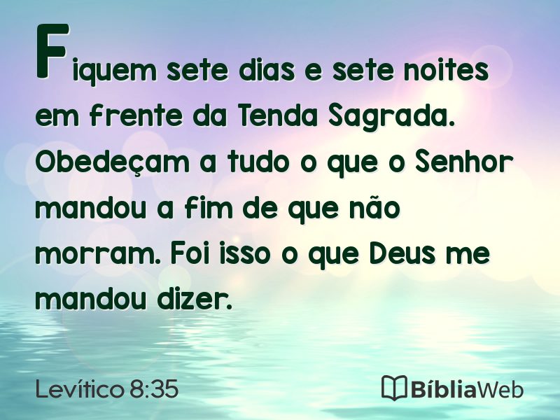 Levítico 8:35 em imagem para compartilhar