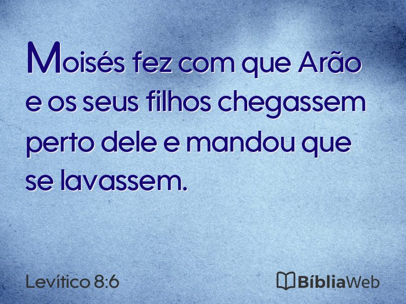 Levítico 8:6 em imagem para compartilhar