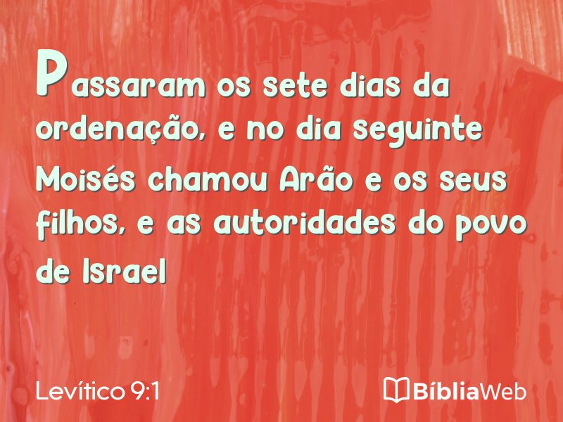 Levítico 9:1 em imagem para compartilhar
