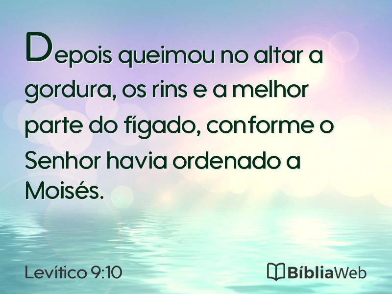 Levítico 9:10 em imagem para compartilhar