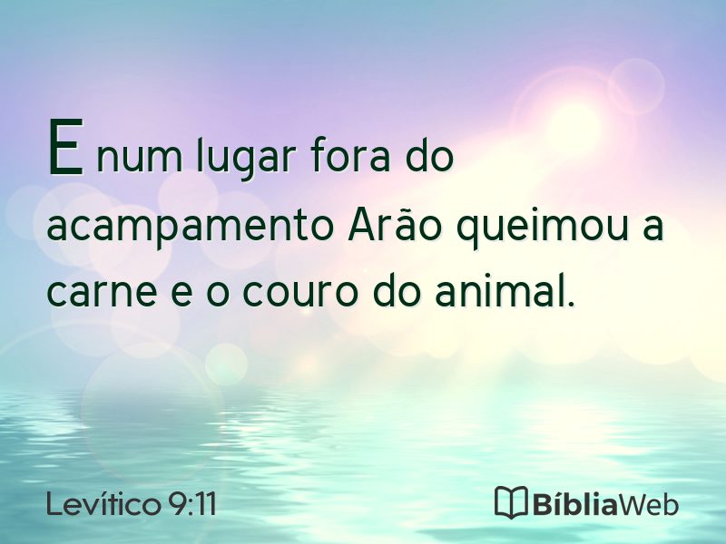 Levítico 9:11 em imagem para compartilhar