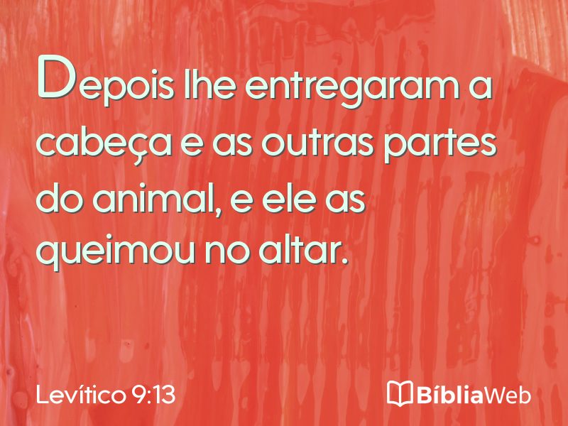 Levítico 9:13 em imagem para compartilhar