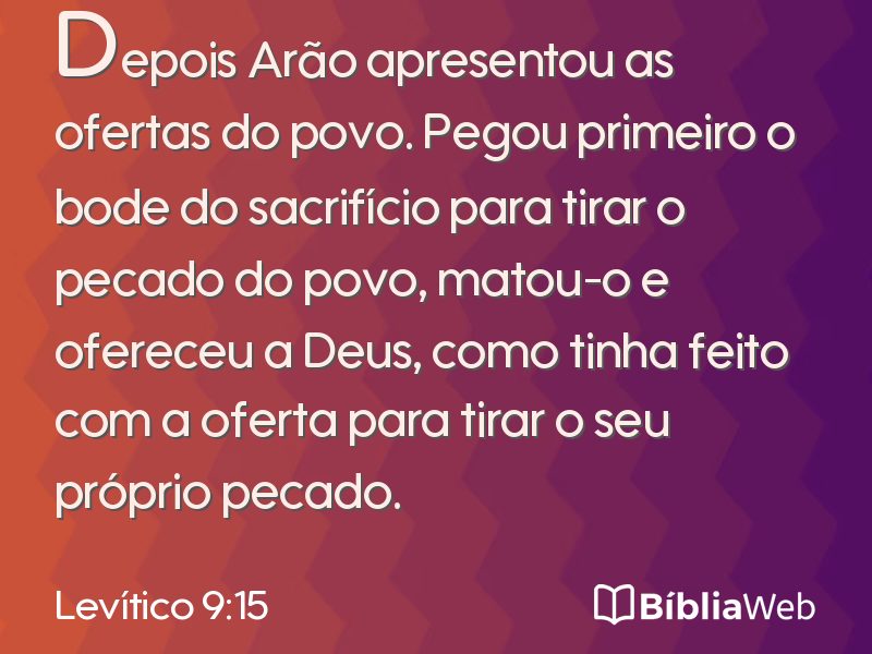 Levítico 9:15 em imagem para compartilhar