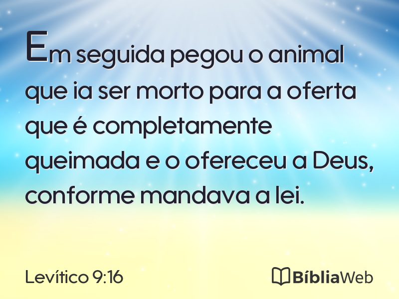 Levítico 9:16 em imagem para compartilhar