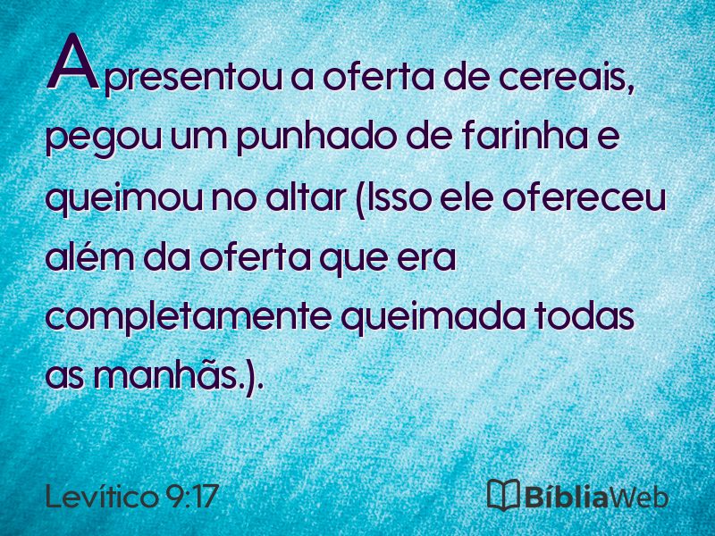 Levítico 9:17 em imagem para compartilhar