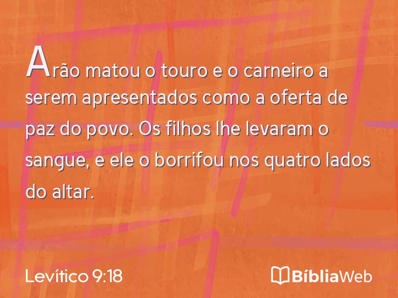 Levítico 9:18 em imagem para compartilhar