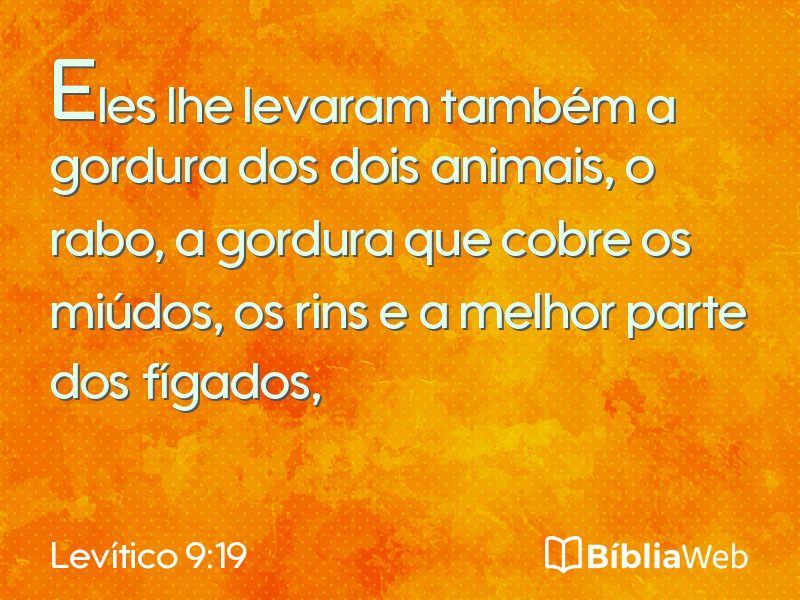 Levítico 9:19 em imagem para compartilhar
