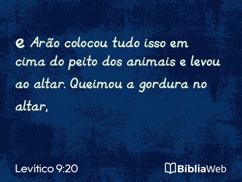Levítico 9:20 em imagem para compartilhar
