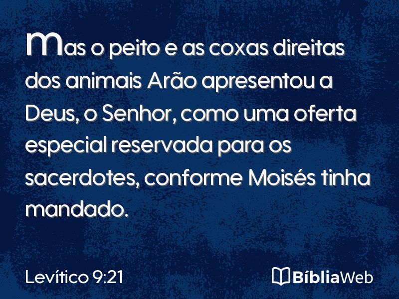 Levítico 9:21 em imagem para compartilhar