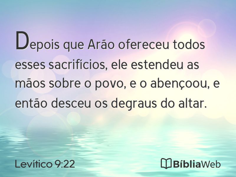 Levítico 9:22 em imagem para compartilhar