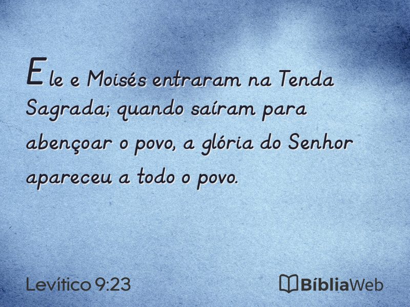 Levítico 9:23 em imagem para compartilhar