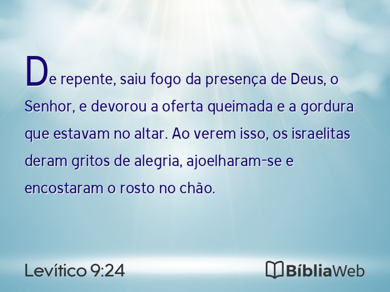 Levítico 9:24 em imagem para compartilhar