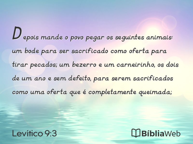 Levítico 9:3 em imagem para compartilhar