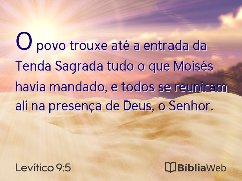 Levítico 9:5 em imagem para compartilhar