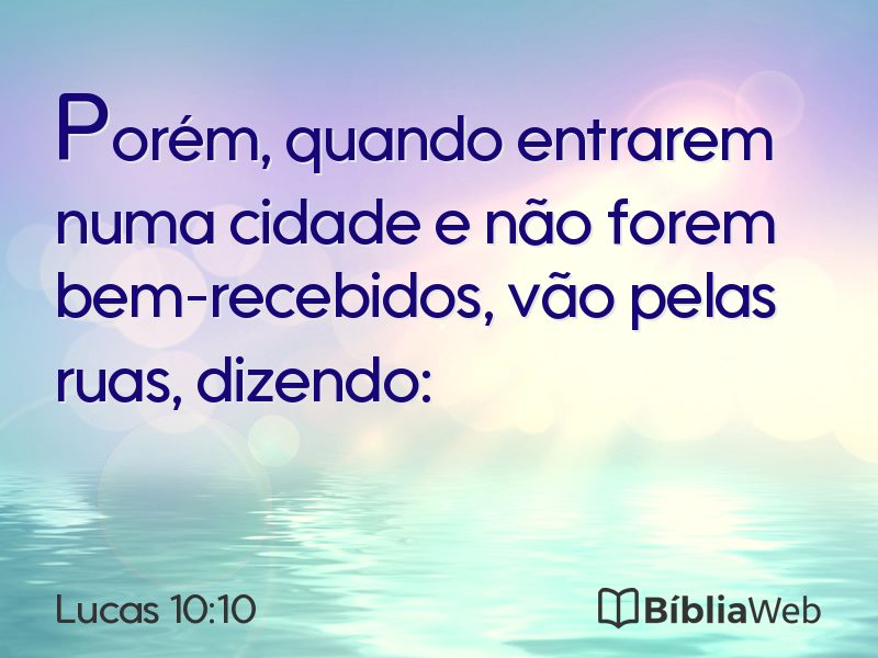 Lucas 10:10 em imagem para compartilhar