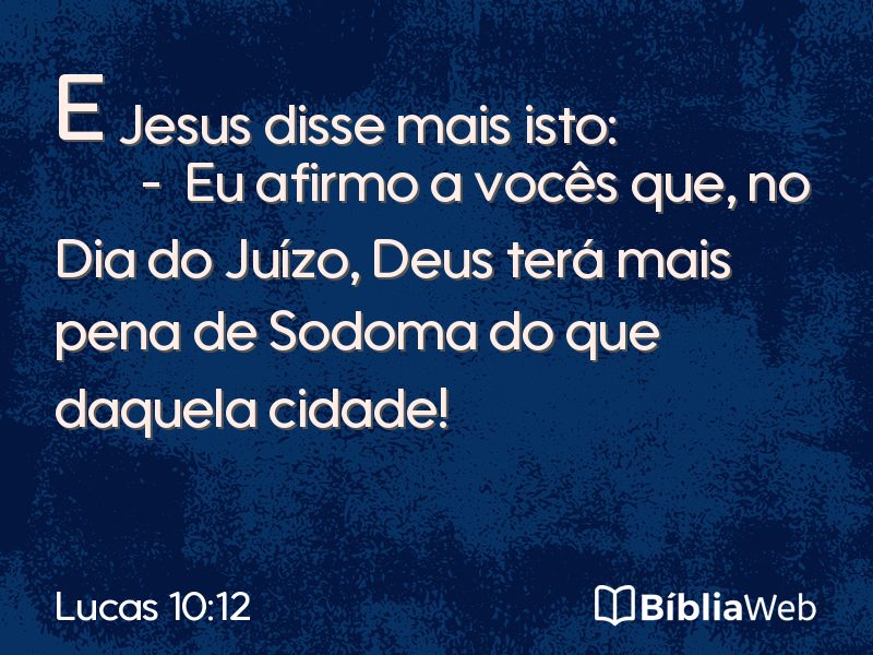 Lucas 10:12 em imagem para compartilhar