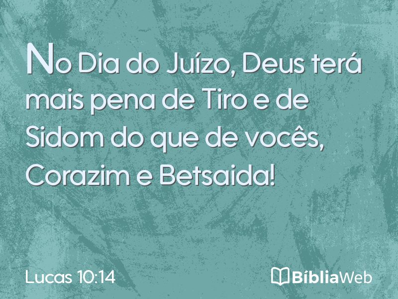 Lucas 10:14 em imagem para compartilhar