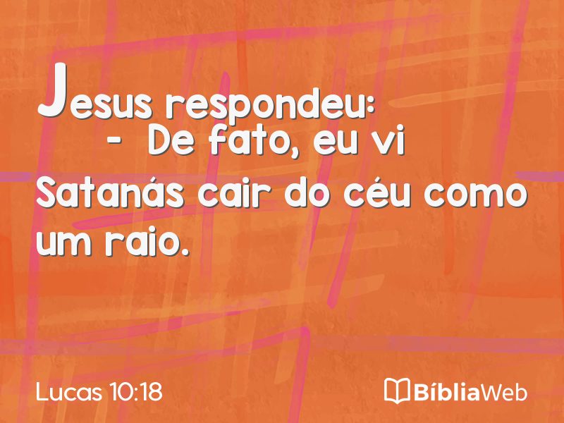 Lucas 10:18 em imagem para compartilhar