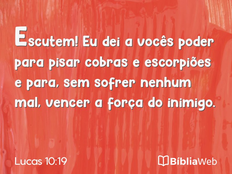 Lucas 10:19 em imagem para compartilhar