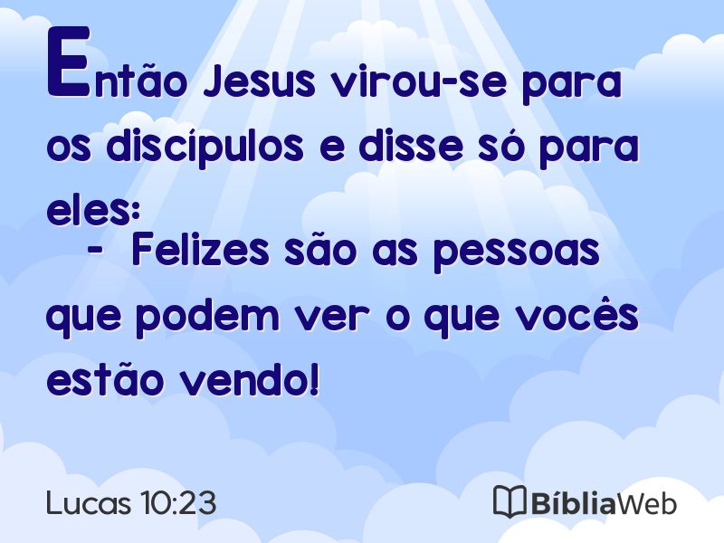 Lucas 10:23 em imagem para compartilhar