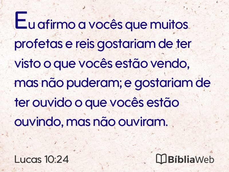 Lucas 10:24 em imagem para compartilhar